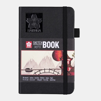 Sketchbook Sakura v pevnej väzbe s bielym papierom 140g 9 x 14