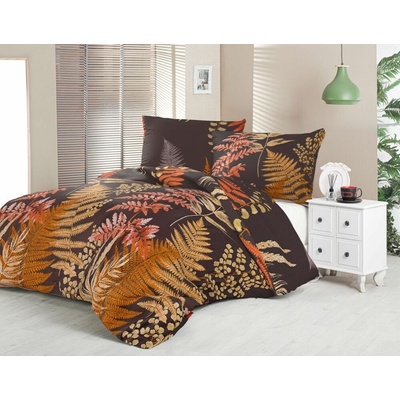 Kvalitex satén obliečky LUXURY COLLECTION KAPRADIE hnedé 140x200 70x90
