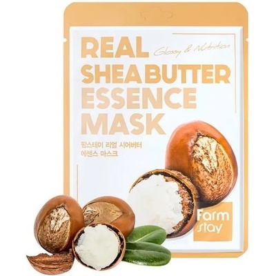 FARM STAY Шийт маска за лице с масло от ший FARM STAY Real Shea Butter Essence Mask (1 бр)