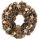 MagicHome Veniec Vianoce prírodný bronzový 34 cm