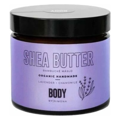 Beauty By Simona Body By Simona LEVANDULE Organické ručně vyráběné bambucké máslo s heřmánkem 250 ml