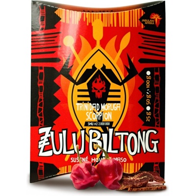 Zulu Biltong Trinidad Moruga Scorpion hovězí sušené maso 100 g