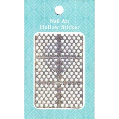 Nail Accessory Hollow Sticker šablónky na nechty viacfarebné kolieska 1 hárok 129