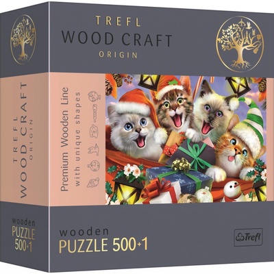 TREFL Wood Craft Origin Vánoční kočky 501 dielov