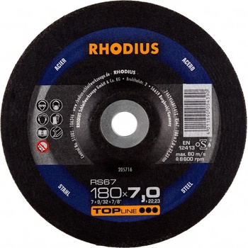 Rhodius Brusný kotouč 180 x 7,0 x 22,23 mm 205716