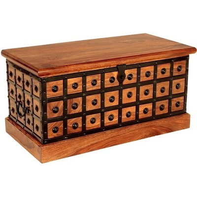 LAKŠMI Jali 90 × 45 × 45 z indického masivu palisandr light honey – Zboží Dáma