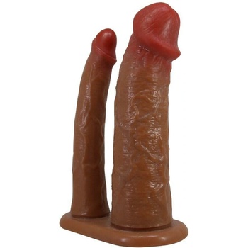 Pretty love - yairon double penis sleeve with 4 cm extension mulatto