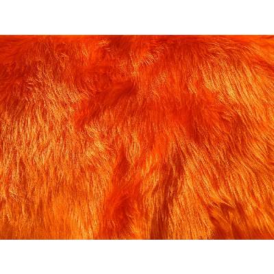 Umelá kožušina, oranžová, 45 mm vlas metráž: min. 0,2 bm
