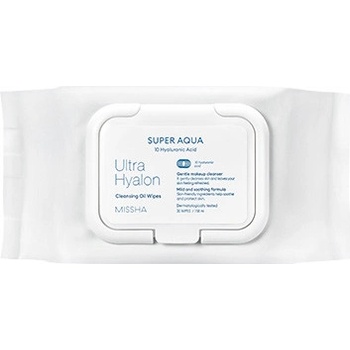 MISSHA SUPER AQUA Ultra Hyalon Cleansing Oil Wipes Čistící ubrousky 30 ks