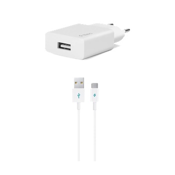 Image 1 of Ttec Зарядно 220V SmartCharger USB Travel Charger, 2.1A, incl. Type C Cable - Бяло, 116904