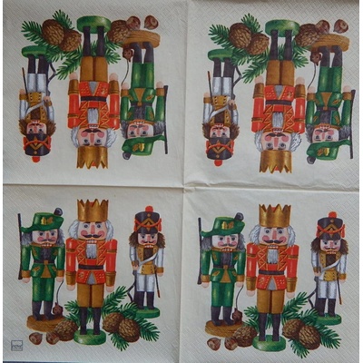 Maki obrúsky Vojáci louskáčci 33x33cm