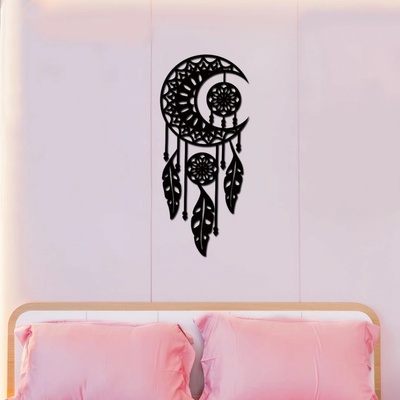 dřevo života Lapač snů MANDALA MOON Rozměry (cm): 27x60, Zvolte barvu dekoru: Černá