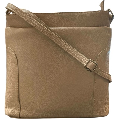 Vera Pelle dámská crossbody kabelka kožená pudrová 1511 růžová