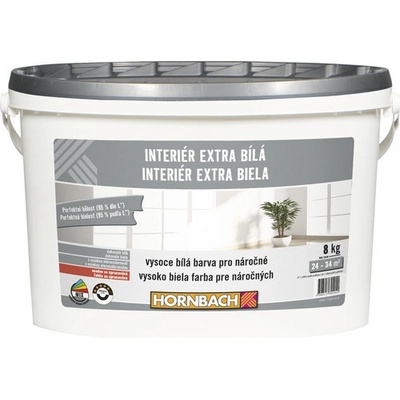 Hornbach Farba na stenu Interiér Extra Biela 8 kg
