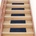 vidaXL Изтривалки за стълби, самозалепващи се, 15 бр. , 60x25 см, тъмносини, правоъгълни