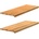 vidaXL Прозоречни первази, 2 бр, светлокафяви, 110x40x2 см, дъб масив (4009161)