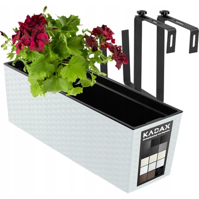 Kadax Květináč 56 x 56 x 19 cm plast bílý