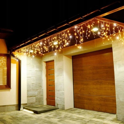 SPRINGOS LED krápníky - 14,5m, 300LED, časovač, IP44, teplá bílá + záblesky CL0331-XG