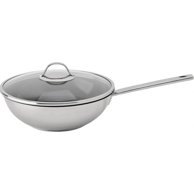 Orion Wok se skleněnou poklicí Ø 28 cm – Inox