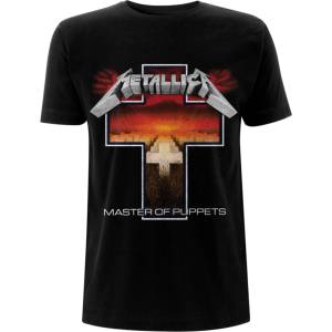 ROCK OFF мъжка тениска Metallica - Master На кукли кръст - Черен - RTMTLTSBCRO