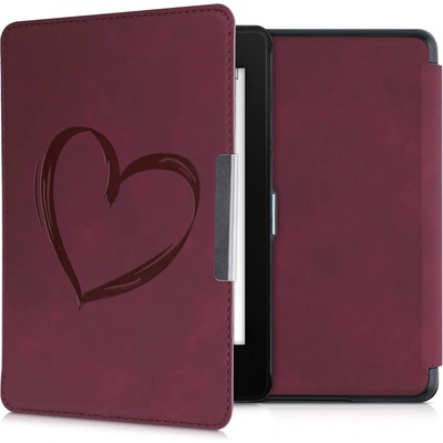 KW Mobile Brushed Heart KW4897512 pre Amazon Kindle Paperwhite 4 2018 tmavo červené