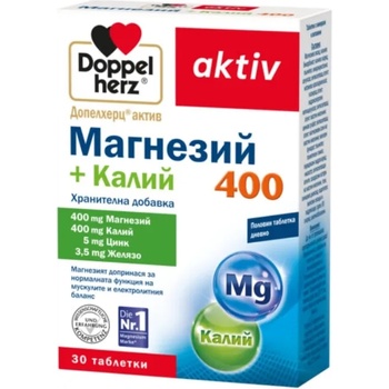 Doppelherz Aktiv Магнезий + Калий 400, 30 таблетки