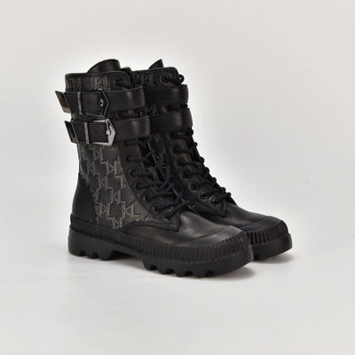 Karl Lagerfeld dámské boty TREKKA II KC HI KUFF BUCKLE BOOT KL42586F-007 černá