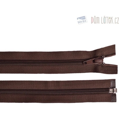 Zips špirálový 6 mm deliteľný 60 cm hnedý