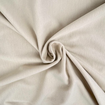 Tričkovina s lycrou Washed 200g - Hnědá tělová