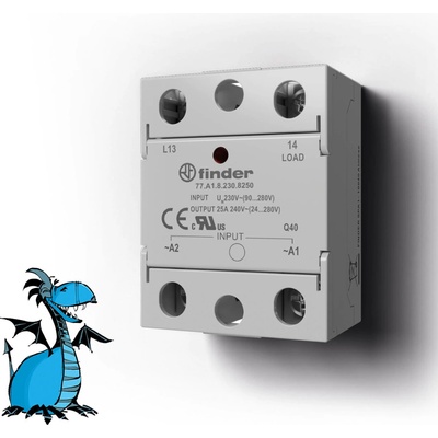 Relé FINDER 77A18 1Z/25A 230VAC/24-280AC 77A182308250