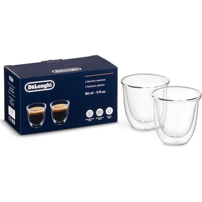 Delonghi Dvojstenné poháre na espresso 2 x 90 ml