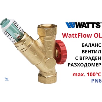 WATTS WattFlow OL SRVOl-IG 3/4" DN20 2-16 l/min Балансиращ вентил (10010108)