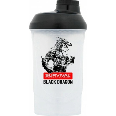 Survival Šejkr Survival Black Dragon - 600 ml (bílo-černý) Příchuť: bílo-černý - 600 ml