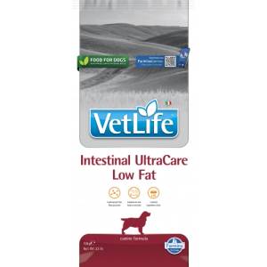 Farmina Vet Life Intestinal UltraCare Low Fat диетична храна за кучета намалява риска от смущения в чревната непропускливост, компенсира лошо храносмилане, екзокринна панкреатична недостатъчност - 10 кг - Ита