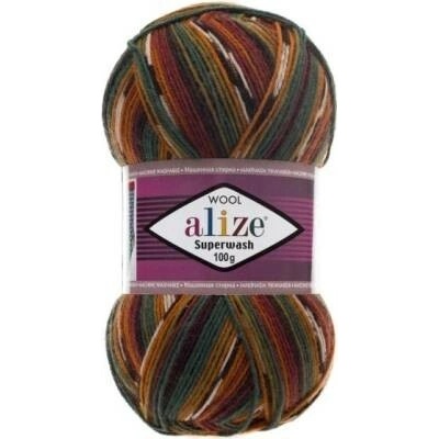 Alize Příze Superwash Comfort - 4447 zeleno-oranžová