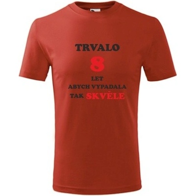 červená dětské tričko dívčí trvalo 8 let