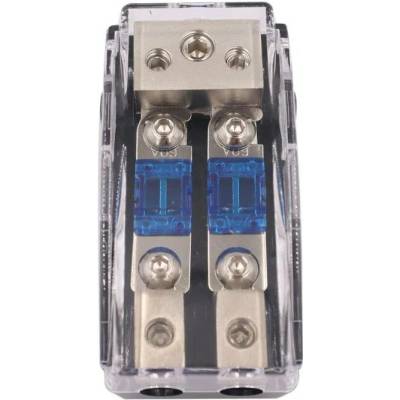 Distribuční blok pouzdro pro 2 pojistky MIDI nebo ANL MINI s průhledným krytem Distribuční blok pouzdro pro 2 pojistky MIDI nebo ANL MINI pro pojistky o délce 41mm