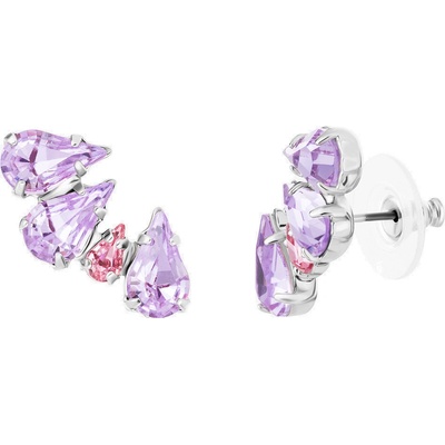 Preciosa Okouzlující náušnice s fialkovými křišťály Sweet Drop Candy 2469 56