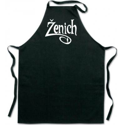 Povidlo.cz Zástěra Silueta Ženich Černá