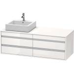 Duravit Ketho - Шкафче за умивалник 50x140x55 см, ляво, 4 чекмеджета, лъскаво бяло KT6657L2222 (KT6657L2222)