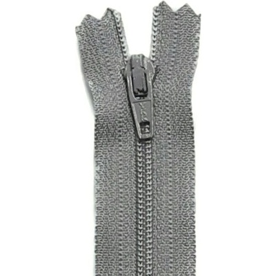YKK zip spirálový nedělitelný, šedý - 18 cm