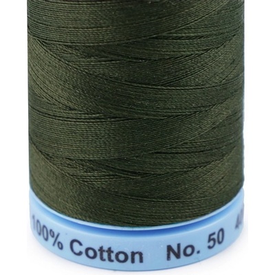 Bavlněné nitě 400 m Etiketní č.50 Triana Amann 0554 Dark Olive