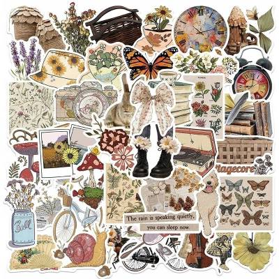 Nálepky sada scrapbooking vintage módne 50 ks
