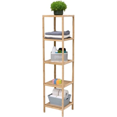 Regál do koupelny 5 polic bambus ED-247314