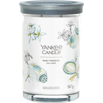 Yankee Candle Baby Powder голяма чаша с надпис 567 гр
