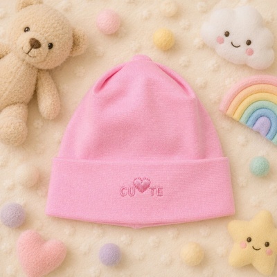 Richelieu Čiapka pre bábätko Cute Ružová
