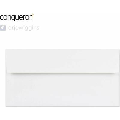 Zářivě bílá obálka Conqueror 110x220 mm (DL)