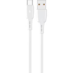 Lemontti Wind кабел за бързо зареждане USB-A към Type-C, 0.5 м, бял (LEMCUTYCA)