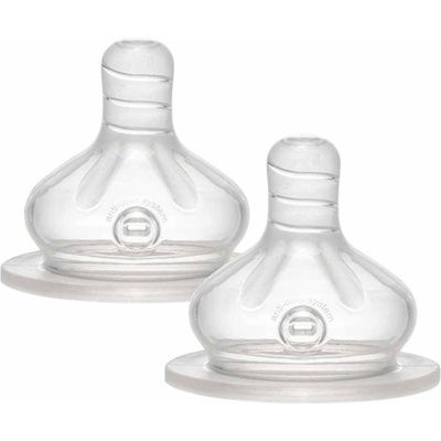 NIP Силиконови биберони с широко гърло NIP - flow S, 0 м+, 2 броя (4000821330306)