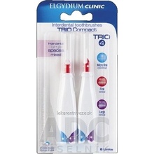 Elgydium CLINIC Trio Compact TRIO 4 medzizubné kefky v držiaku 2x 1,9 mm+2x 4-3 mm+2x 6-4 mm 6 ks